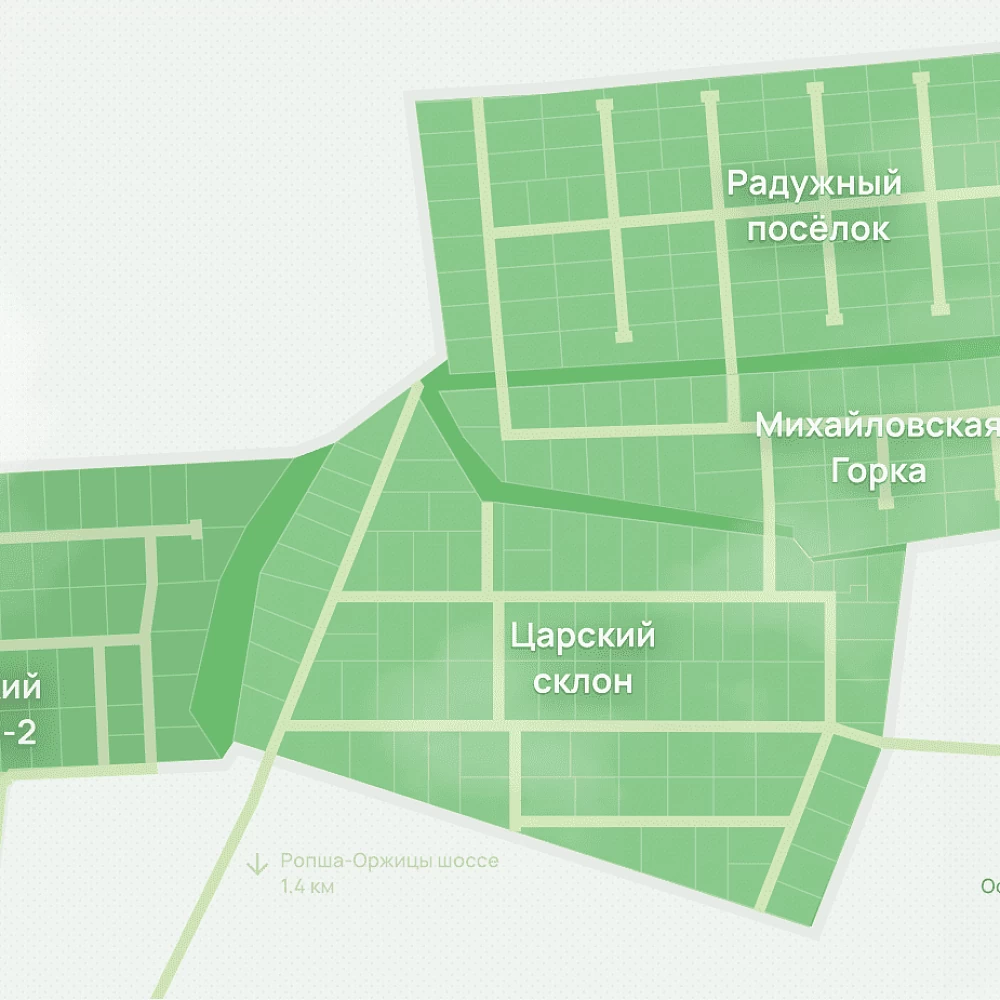 План поселка Ропшинская долина