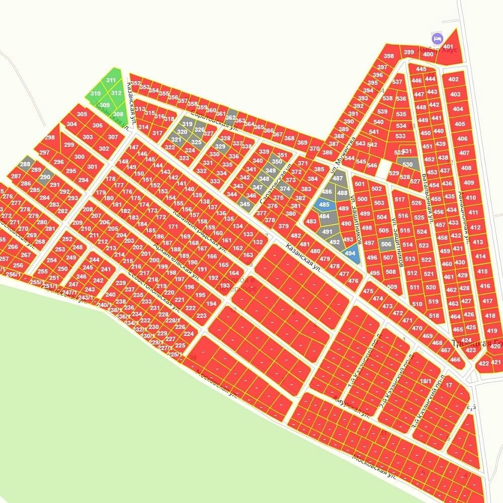 План поселка Усадьба в Петергофе