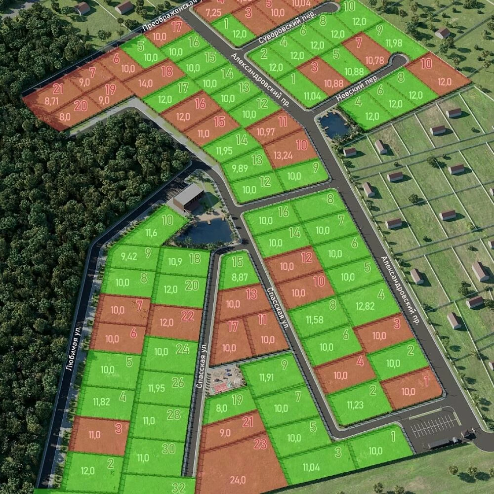План поселка Александровский Посад