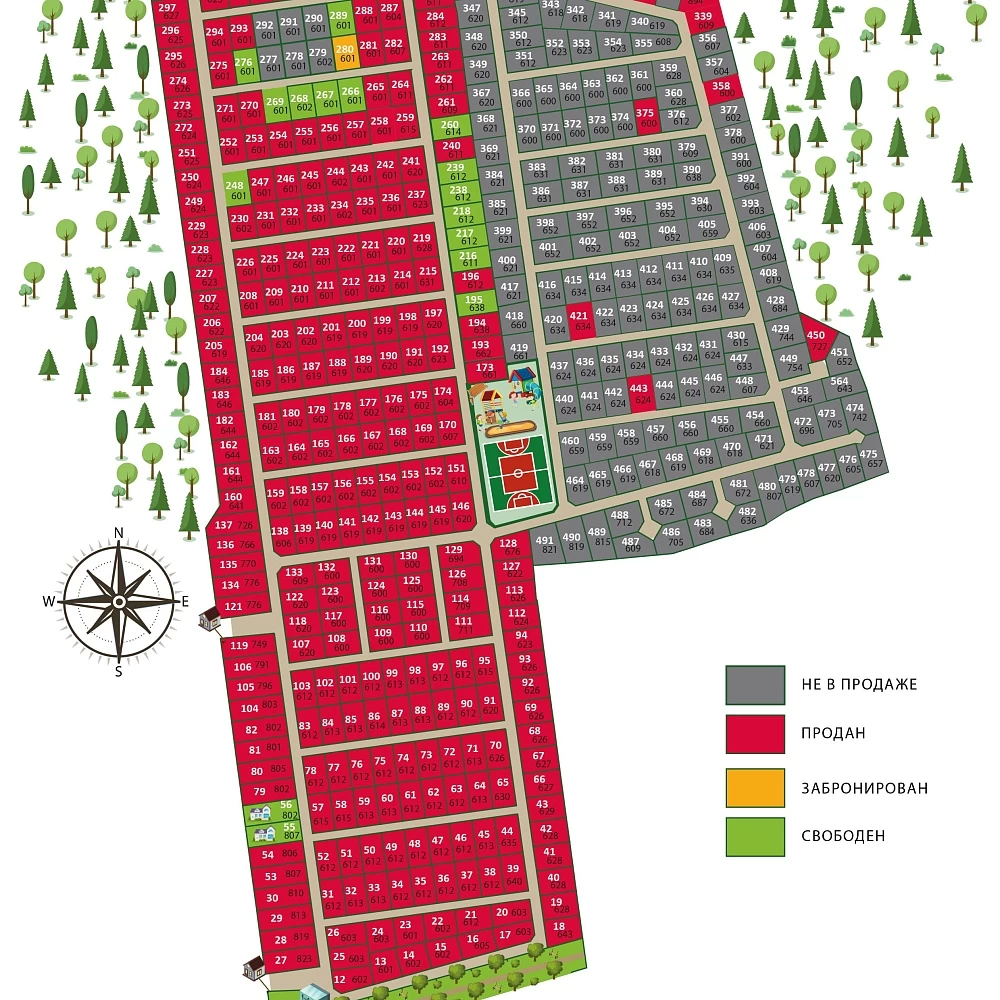 План поселка Северная миля
