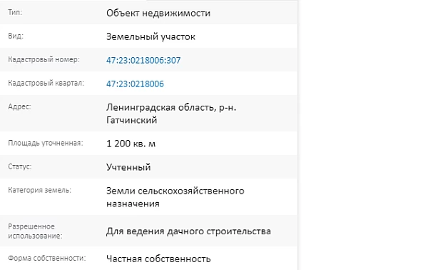 Скрин ЕГРН Онлайн