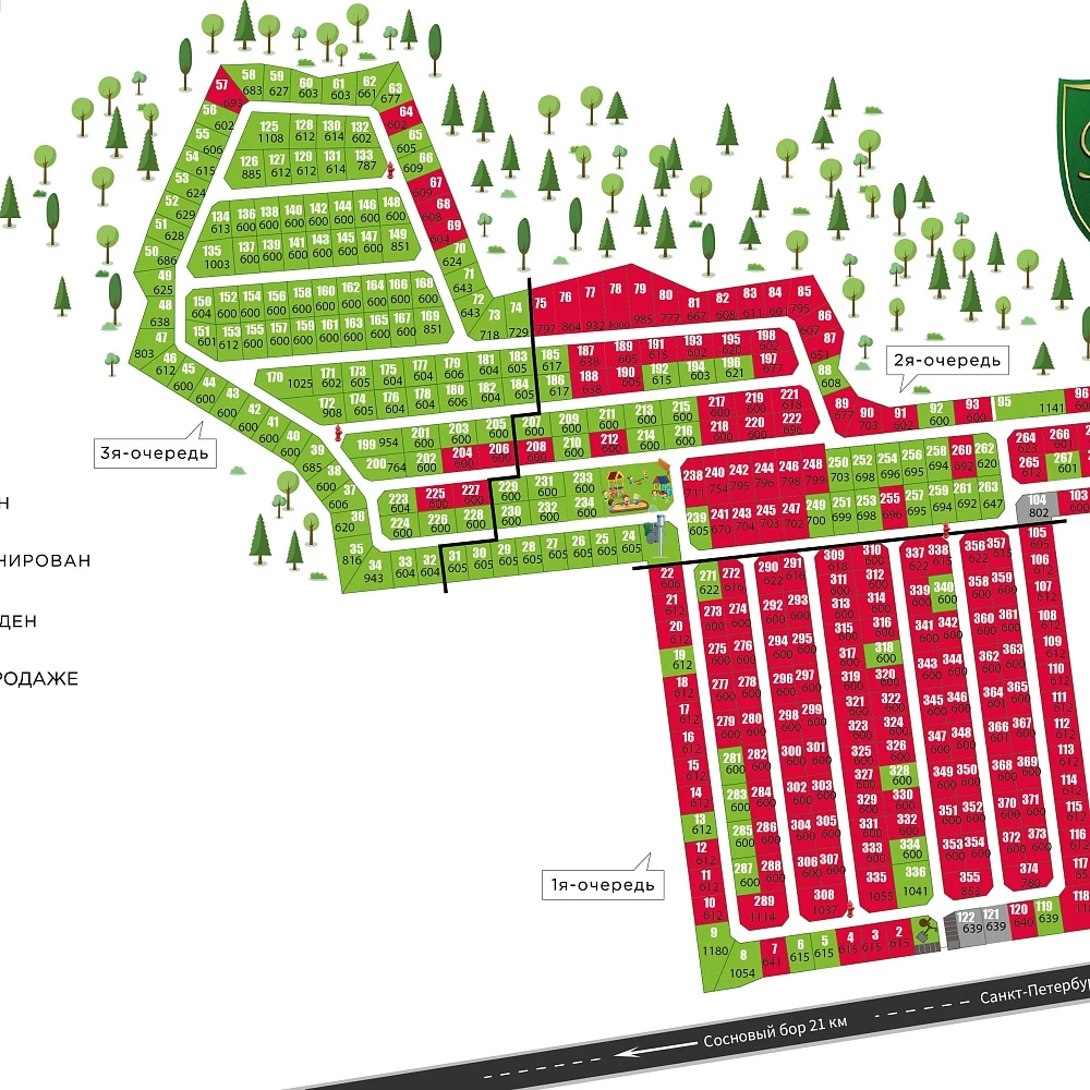 План поселка Воронино Парк