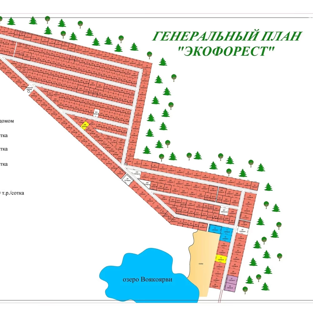План поселка ЭКОФорест