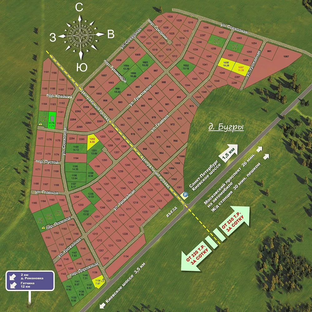 План поселка Бугры