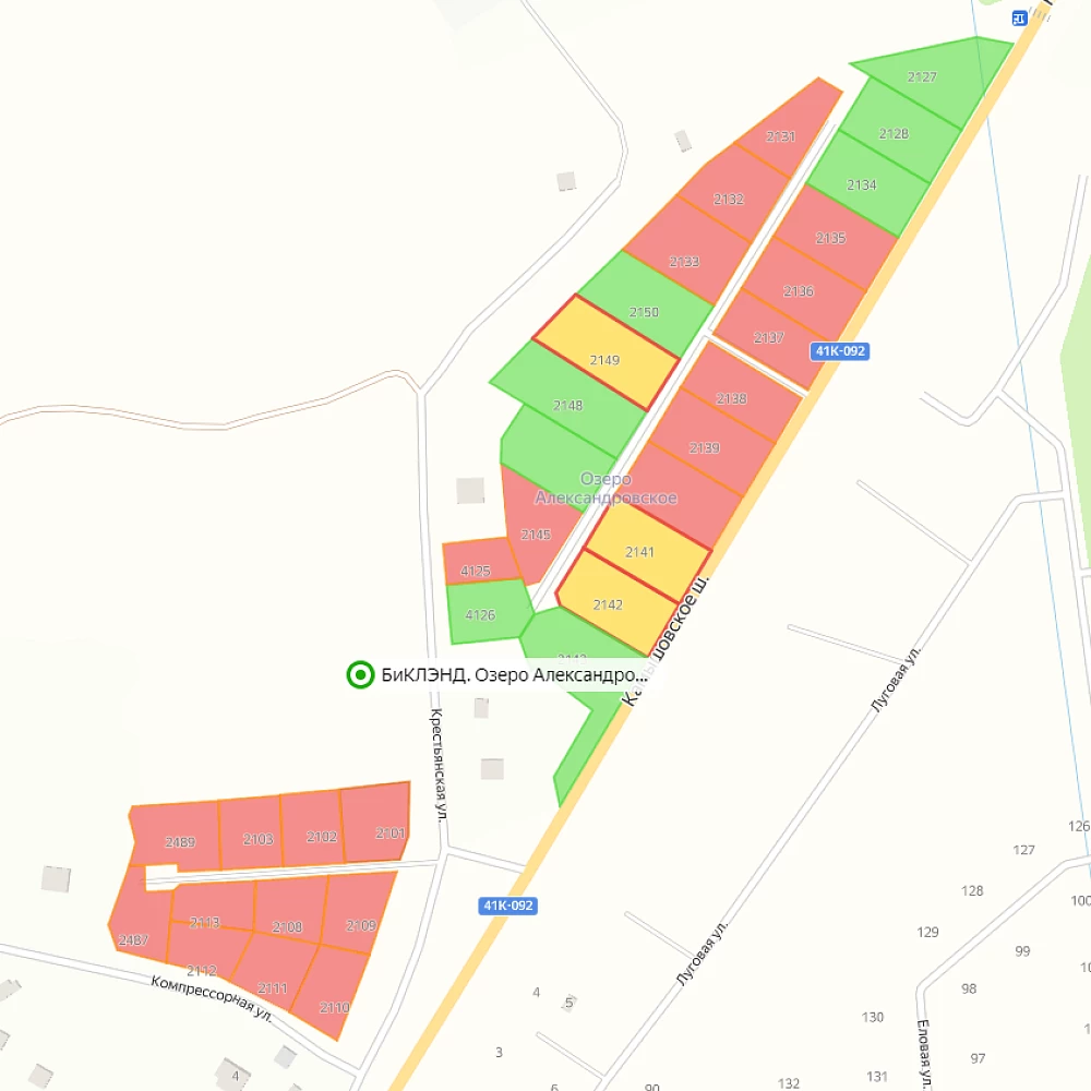 План поселка Озеро Александровское