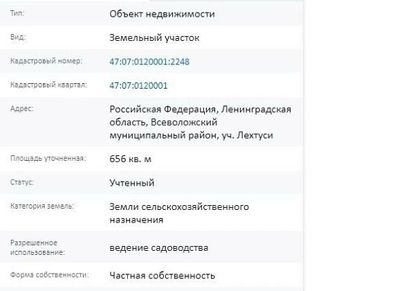 Скрин ЕГРН Онлайн