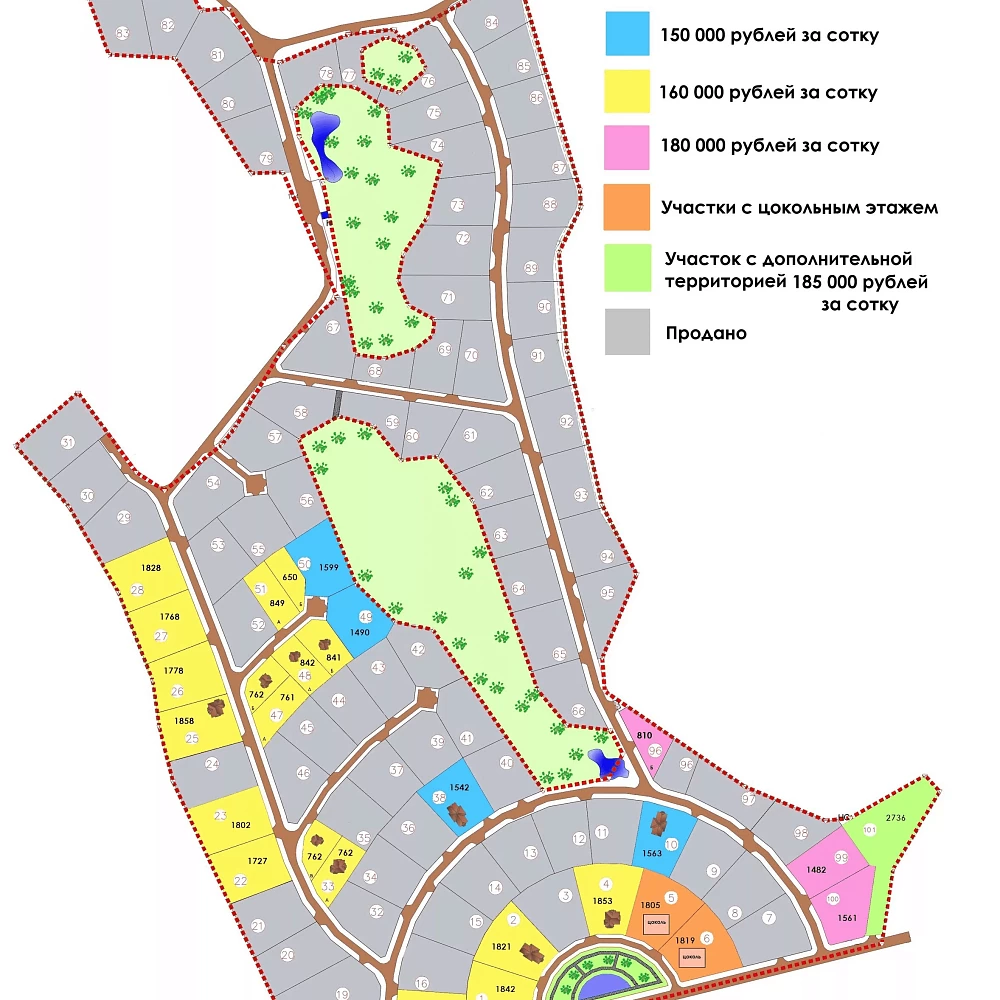 План поселка Северный Эдем