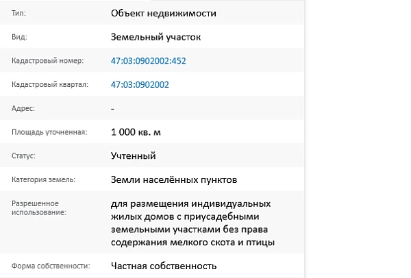 Скрин ЕГРН Онлайн