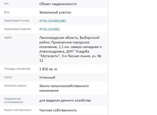 Скрин ЕГРН Онлайн