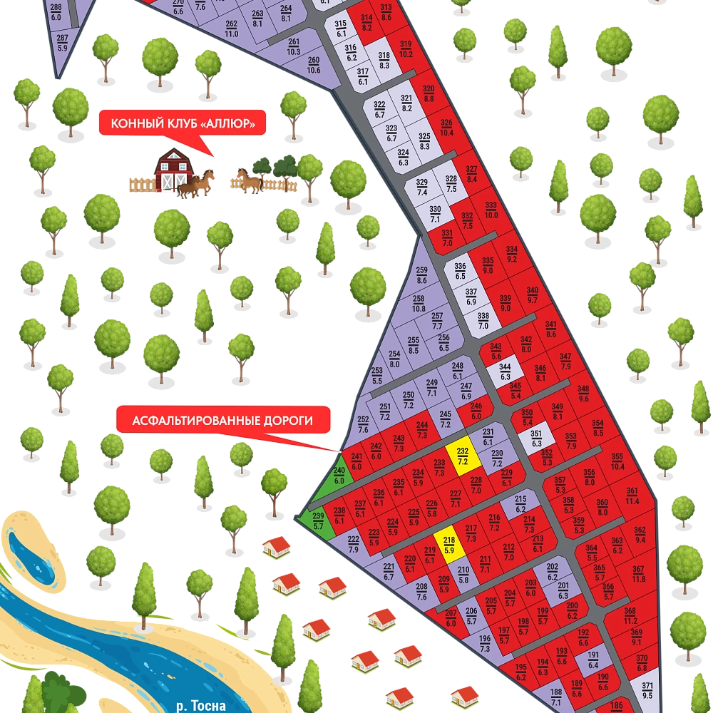 План поселка Весна 2.0