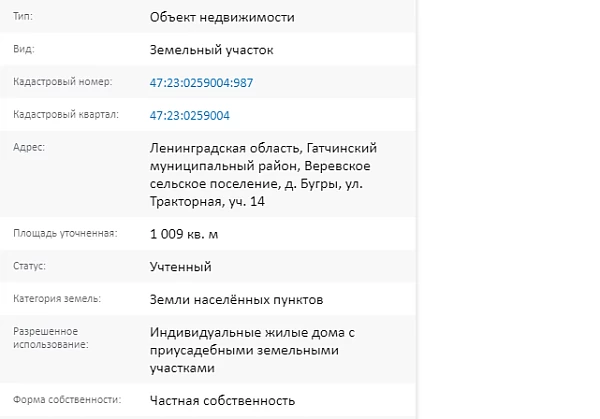 Скрин ЕГРН Онлайн