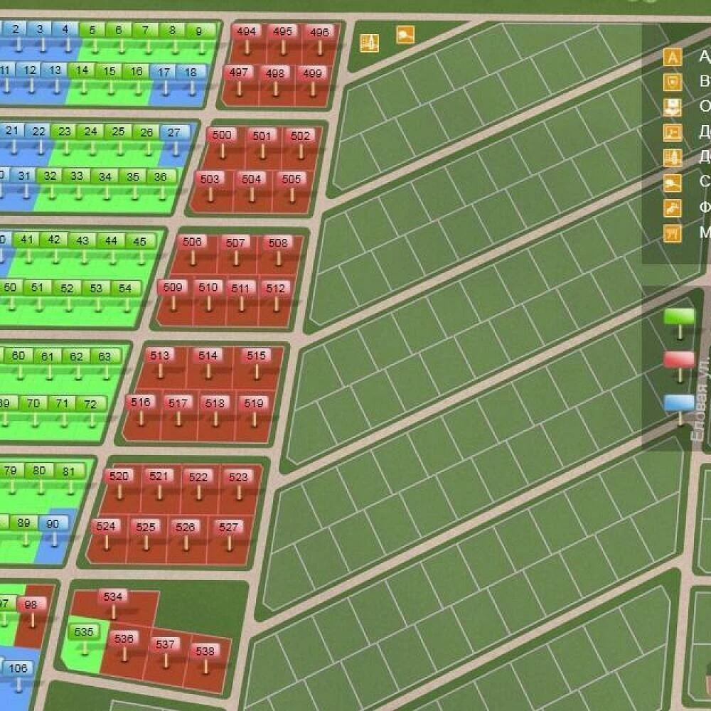 План поселка Петровские сады