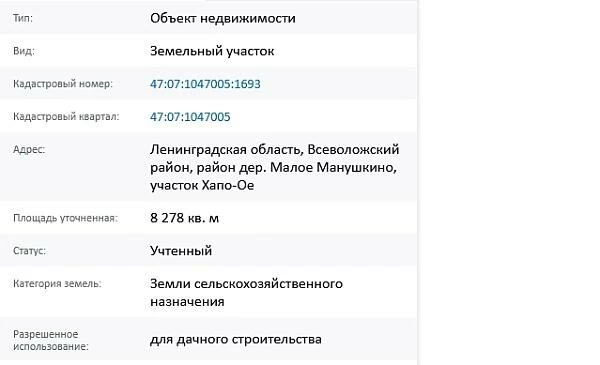 Скрин ЕГРН Онлайн
