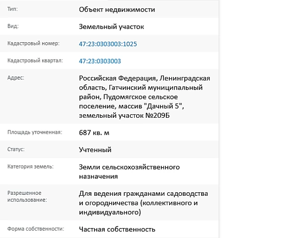 Скрин ЕГРН Онлайн