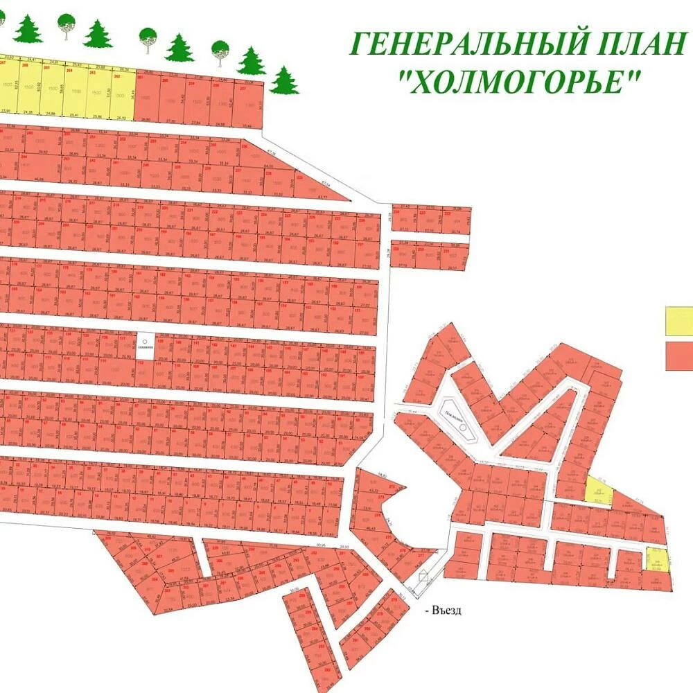 План поселка Холмогорье