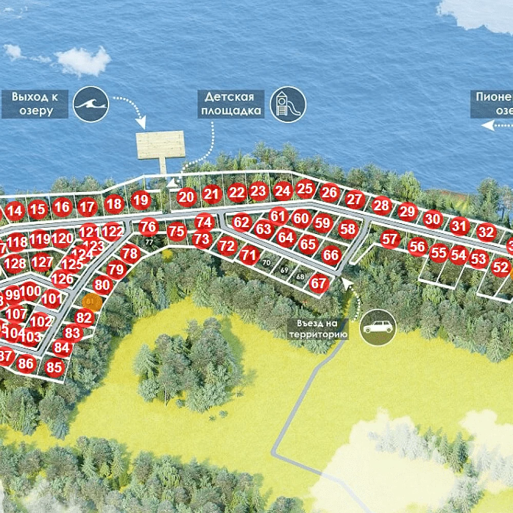 План поселка Лесная ривьера